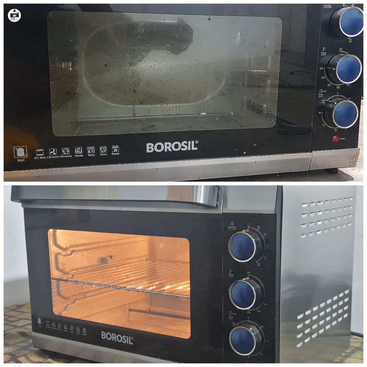Borosil OTG before and after service